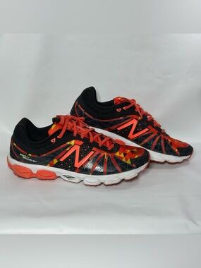 New Balance 890v4 Baddeley Mens Black & Orange Athletic Sneakers M890 Size14